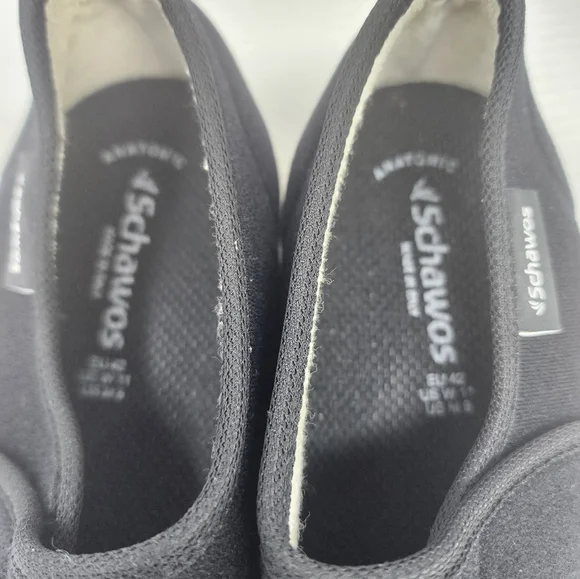 Schawos New Black House Slippers Comfortable Easy Slip on Shoes Size 9